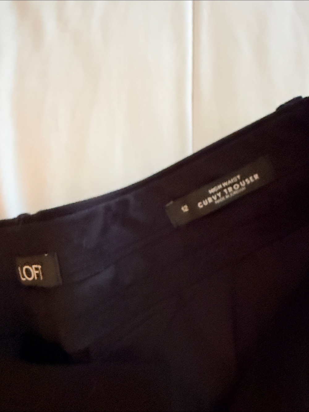Loft size 12 high waist curvy trousers - Black and Navy - Picture 2 of 4